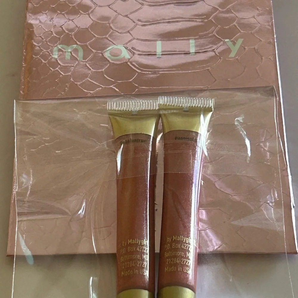 Mally Beauty High Shine Lip Treats (LOT OF 2 + Gift Bag) NEW / STOCKING STUFFERS